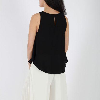 Top Donna FRANZ in crêpe Nero MARELLA- Francavilla Moda